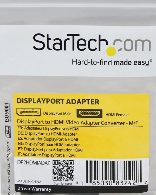 Adaptador DisplayPort a HDMI portada