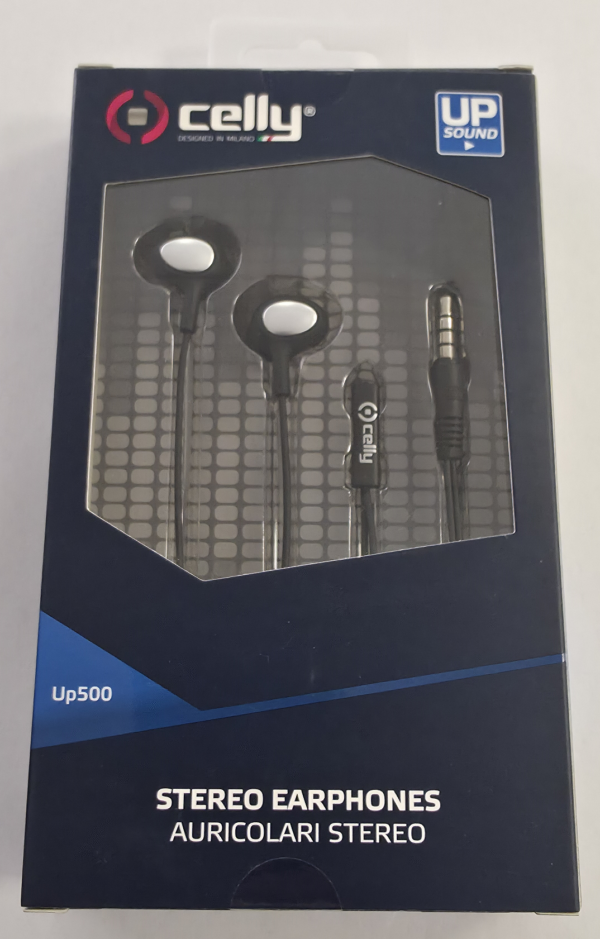 Auricular Celly estereo UP500 trasera